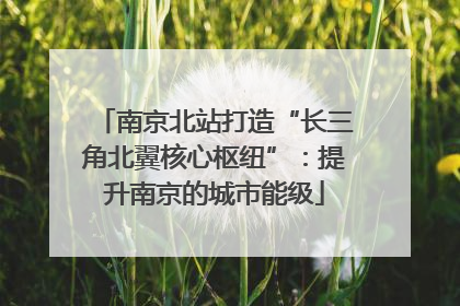 南京北站打造“长三角北翼核心枢纽”：提升南京的城市能级