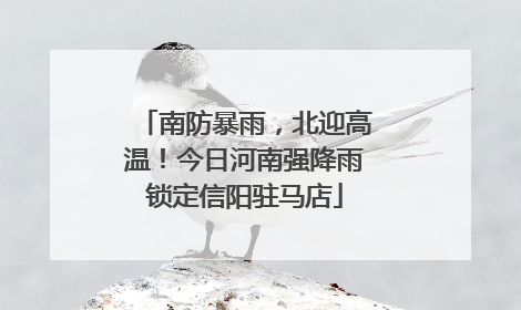 南防暴雨，北迎高温！今日河南强降雨锁定信阳驻马店