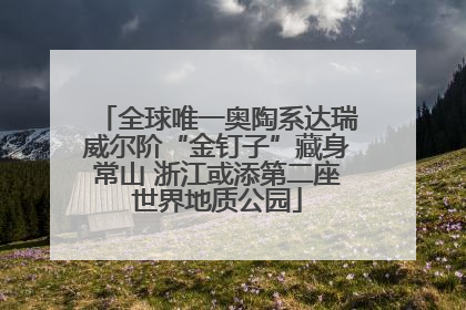 全球唯一奥陶系达瑞威尔阶“金钉子”藏身常山 浙江或添第二座世界地质公园