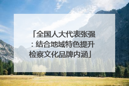 全国人大代表张强：结合地域特色提升检察文化品牌内涵