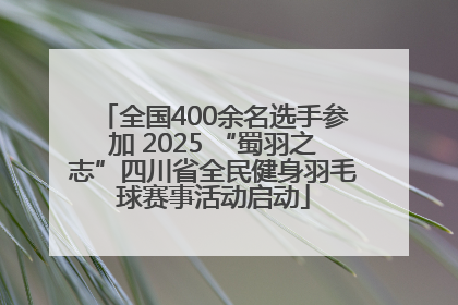全国400余名选手参加 2025 “蜀羽之志”四川省全民健身羽毛球赛事活动启动