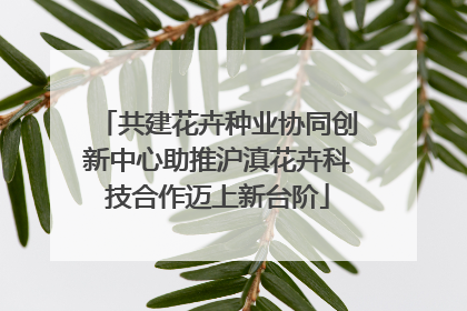 共建花卉种业协同创新中心助推沪滇花卉科技合作迈上新台阶