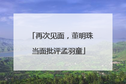 再次见面，董明珠当面批评孟羽童