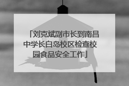 刘克斌副市长到南昌中学长白岛校区检查校园食品安全工作