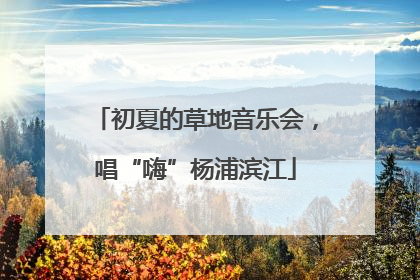 初夏的草地音乐会，唱“嗨”杨浦滨江