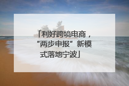 利好跨境电商，“两步申报”新模式落地宁波