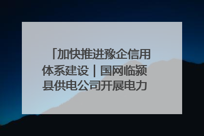 加快推进豫企信用体系建设｜国网临颍县供电公司开展电力行业信用企业现场咨询访谈工作