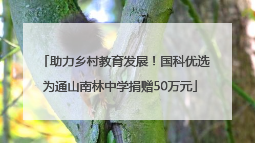 助力乡村教育发展！国科优选为通山南林中学捐赠50万元
