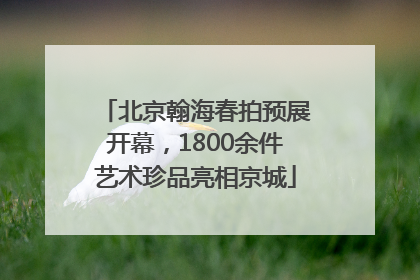 北京翰海春拍预展开幕，1800余件艺术珍品亮相京城