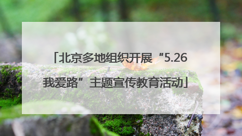 北京多地组织开展“5.26 我爱路”主题宣传教育活动