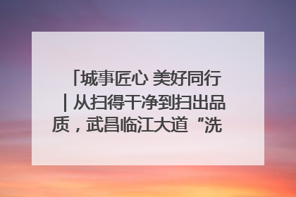 城事匠心 美好同行｜从扫得干净到扫出品质，武昌临江大道“洗”出洁净样板路
