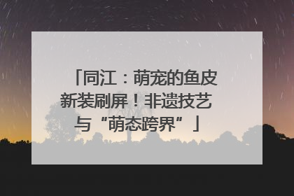 同江：萌宠的鱼皮新装刷屏！非遗技艺与“萌态跨界”