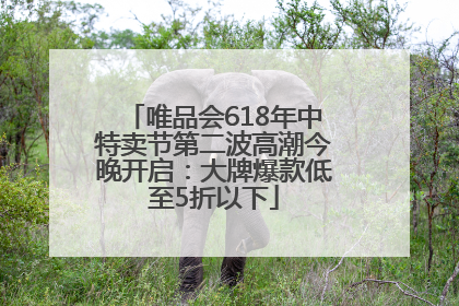 唯品会618年中特卖节第二波高潮今晚开启：大牌爆款低至5折以下