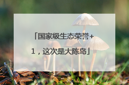 国家级生态荣誉+1，这次是大陈岛