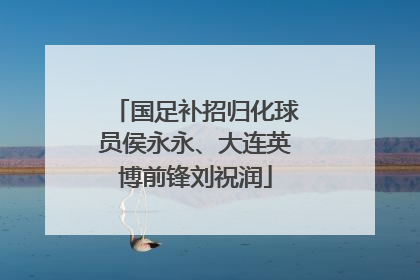 国足补招归化球员侯永永、大连英博前锋刘祝润