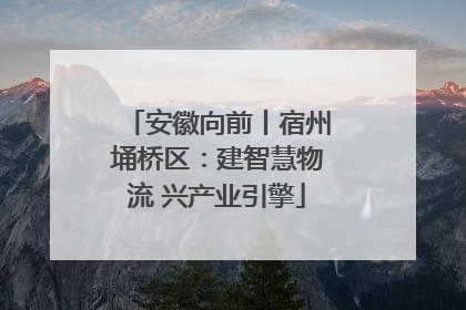 安徽向前丨宿州埇桥区：建智慧物流 兴产业引擎