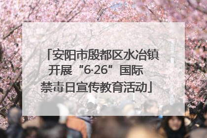 安阳市殷都区水冶镇开展“6·26”国际禁毒日宣传教育活动
