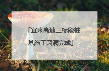 宜来高速三标段桩基施工圆满完成