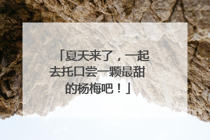 夏天来了，一起去托口尝一颗最甜的杨梅吧！