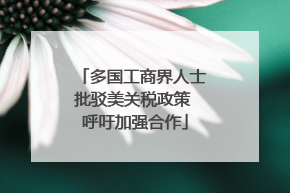 多国工商界人士批驳美关税政策 呼吁加强合作
