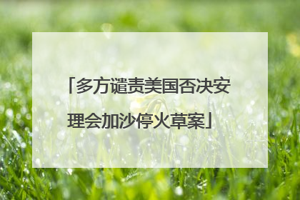 多方谴责美国否决安理会加沙停火草案