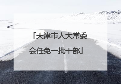 天津市人大常委会任免一批干部