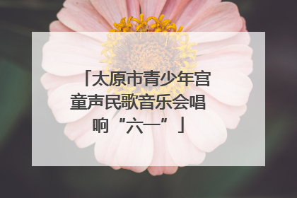 太原市青少年宫童声民歌音乐会唱响“六一”