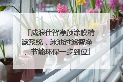 威浪仕智净预涂膜精滤系统，泳池过滤智净、节能环保一步到位