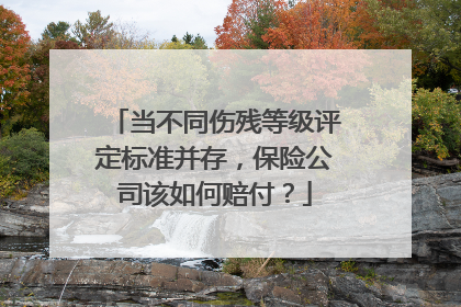 当不同伤残等级评定标准并存，保险公司该如何赔付？