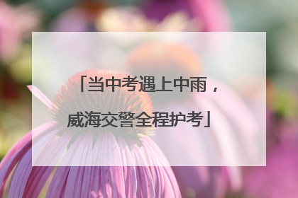 当中考遇上中雨，威海交警全程护考