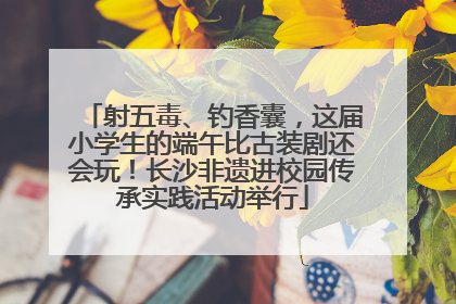 射五毒、钓香囊，这届小学生的端午比古装剧还会玩！长沙非遗进校园传承实践活动举行