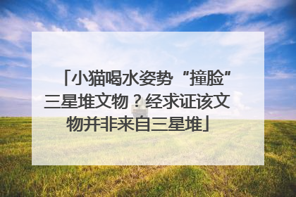 小猫喝水姿势“撞脸”三星堆文物？经求证该文物并非来自三星堆