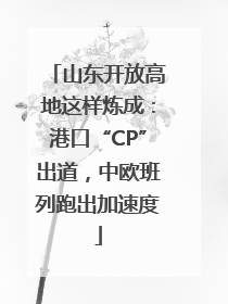 山东开放高地这样炼成：港口“CP”出道，中欧班列跑出加速度