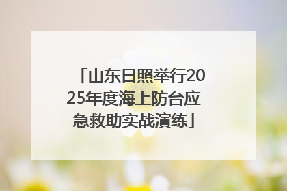 山东日照举行2025年度海上防台应急救助实战演练