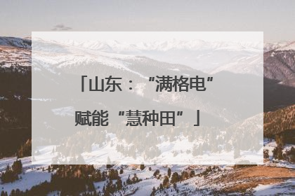 山东：“满格电”赋能“慧种田”