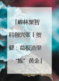 峰林聚智 科创兴张丨贺健：葛根渣里“炼”黄金