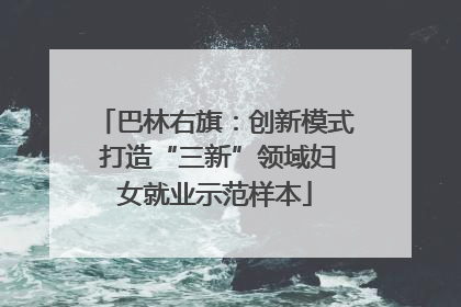 巴林右旗：创新模式 打造“三新”领域妇女就业示范样本