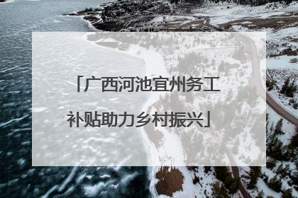 广西河池宜州务工补贴助力乡村振兴