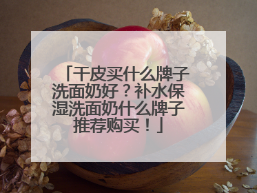 干皮买什么牌子洗面奶好？补水保湿洗面奶什么牌子推荐购买！