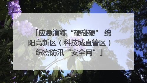 应急演练“硬碰硬” 绵阳高新区（科技城直管区）织密防汛“安全网”