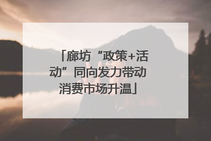 廊坊“政策+活动”同向发力带动消费市场升温