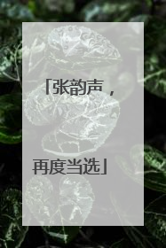 张韵声，再度当选
