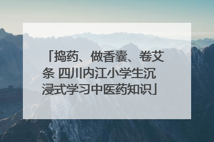 捣药、做香囊、卷艾条 四川内江小学生沉浸式学习中医药知识