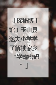 探秘博士馆！玉山县逸夫小学学子解锁家乡“学霸密码”