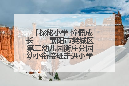 探秘小学 憧憬成长——襄阳市樊城区第二幼儿园衡庄分园幼小衔接班走进小学开展参观体验活动