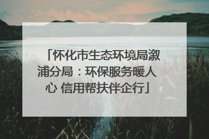 怀化市生态环境局溆浦分局：环保服务暖人心 信用帮扶伴企行
