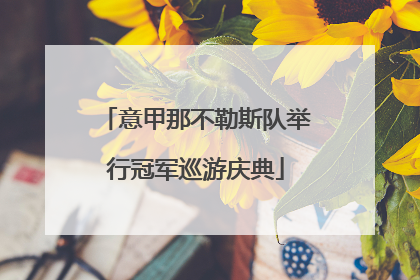 意甲那不勒斯队举行冠军巡游庆典