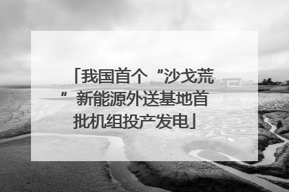 我国首个“沙戈荒”新能源外送基地首批机组投产发电
