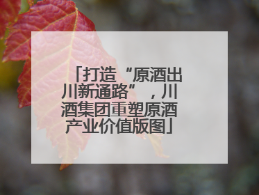 打造“原酒出川新通路”，川酒集团重塑原酒产业价值版图