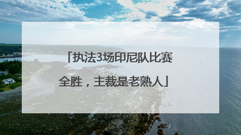 执法3场印尼队比赛全胜，主裁是老熟人